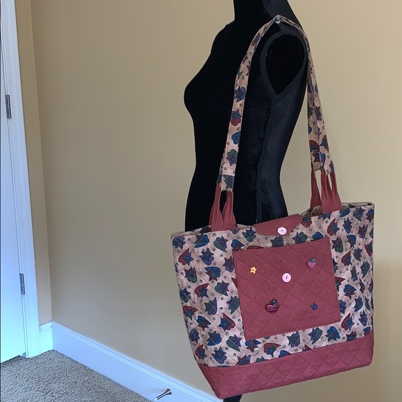 Hand sewn better than Vera Bradley cat Tote NWOT - Picture 1 of 8